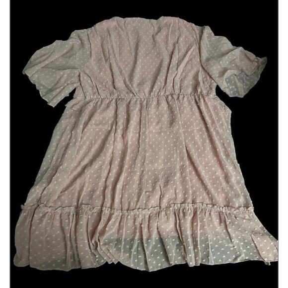 Nemidor Dress Womens Size 18 Short Sleeve Dots Pink NEW Retro - Picture 2 of 4